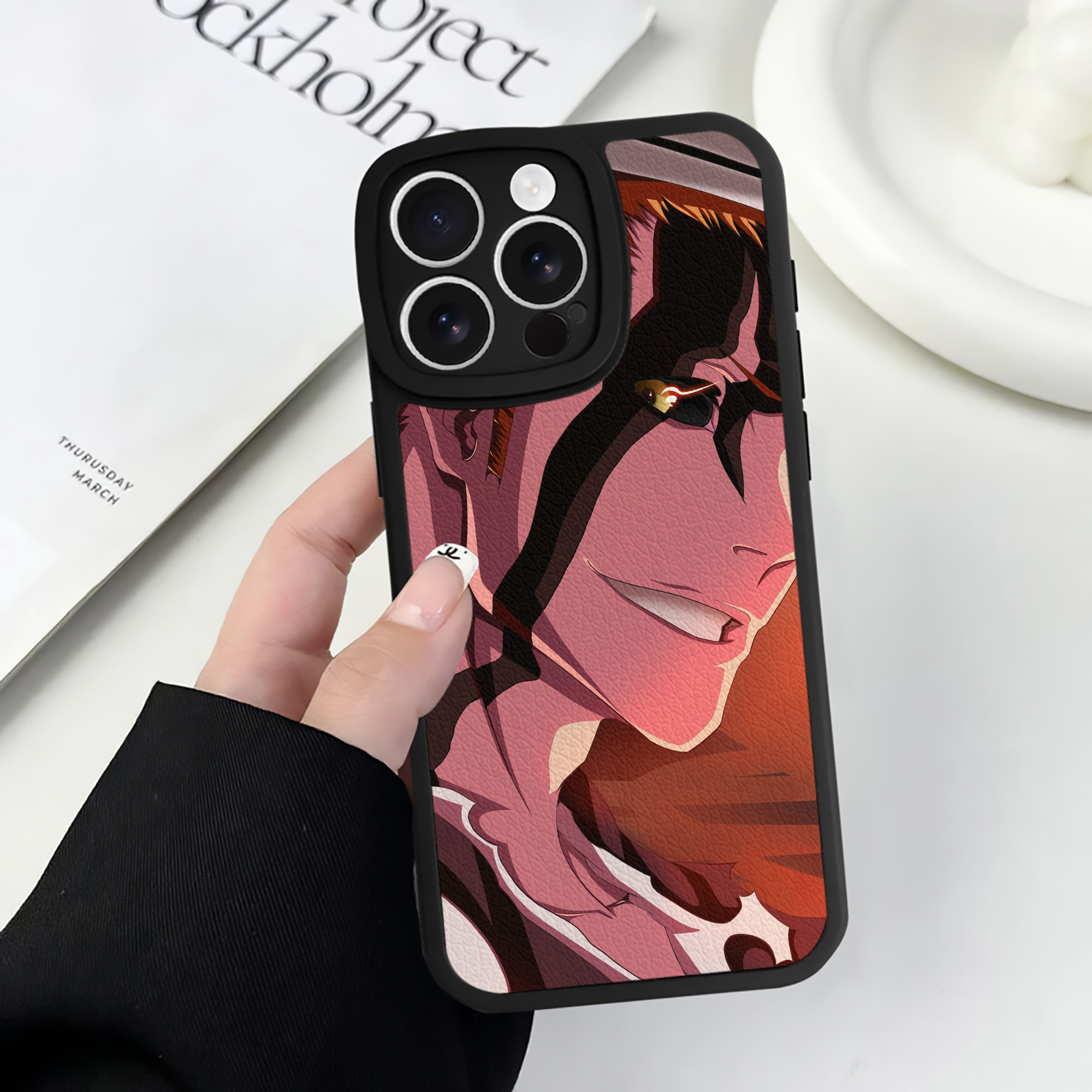 （画像用） ブリーチ BLEACH 【iPhone 16シリーズ対応】シリコンスマホケース（レザー調） 材質：シリコン